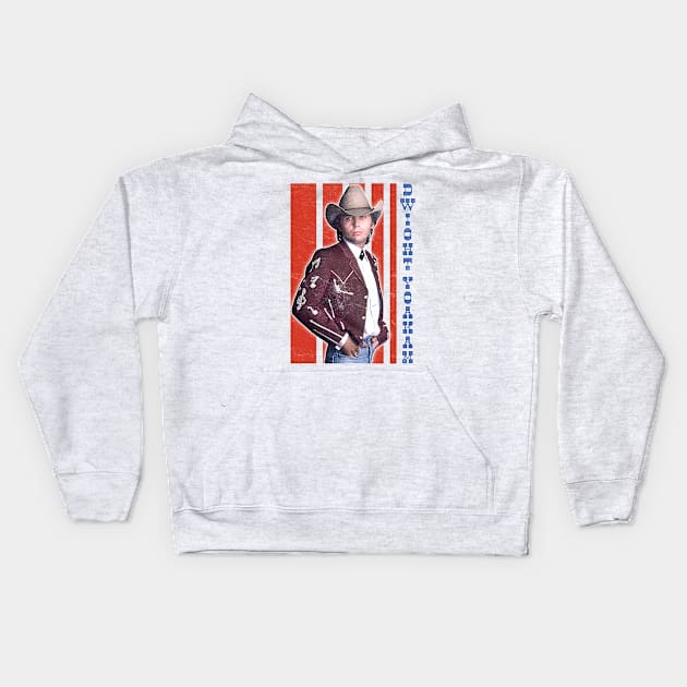 Dwight Yoakam / 80s Styled Retro Design Kids Hoodie by DankFutura